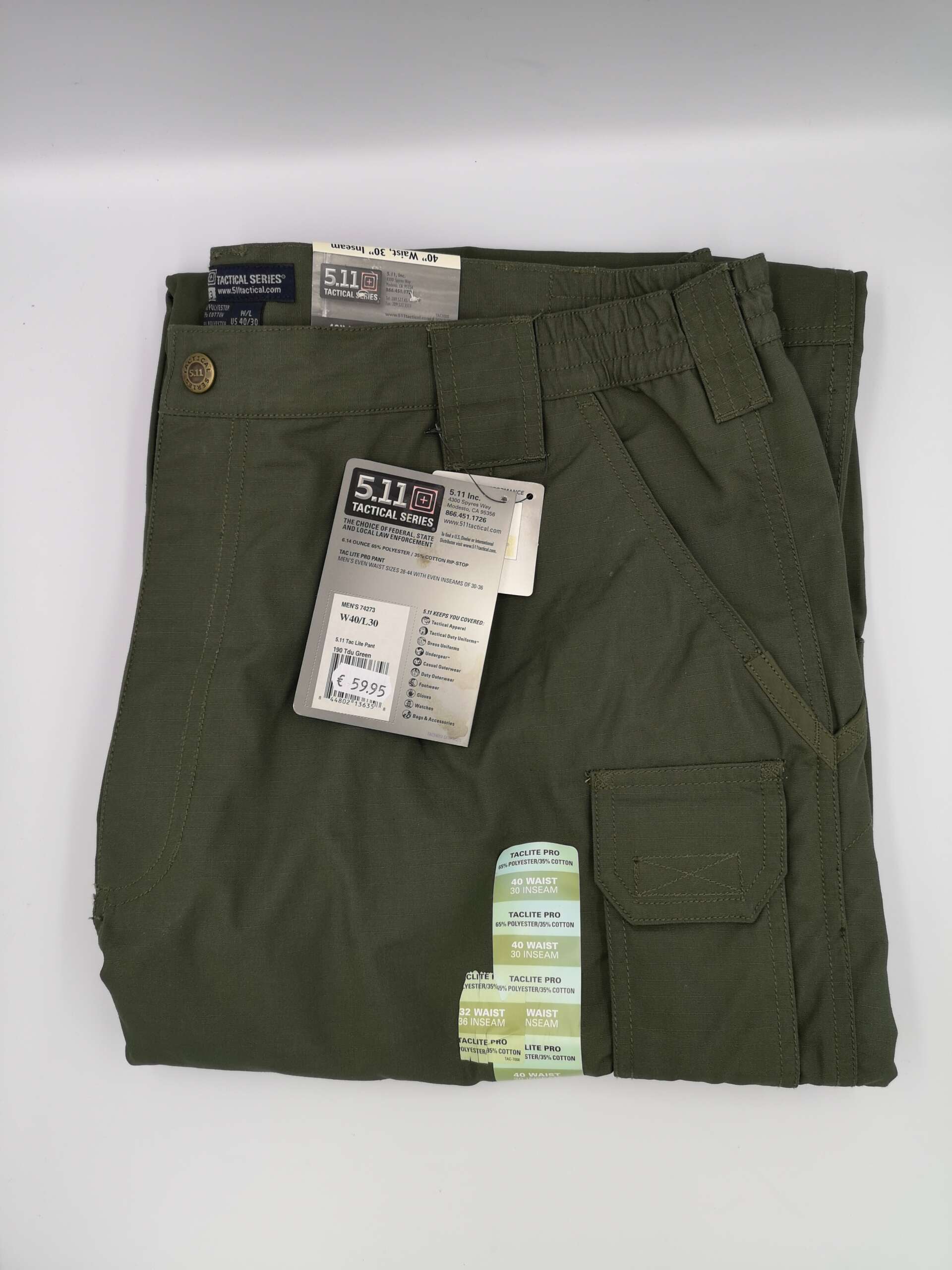 spodnie 5.11 Taclite Pro Pant numer 74273 kolor 190 Thu Green spodnie 5.11 Taclite Pro Pant numer 74273 kolor 190 Thu Green